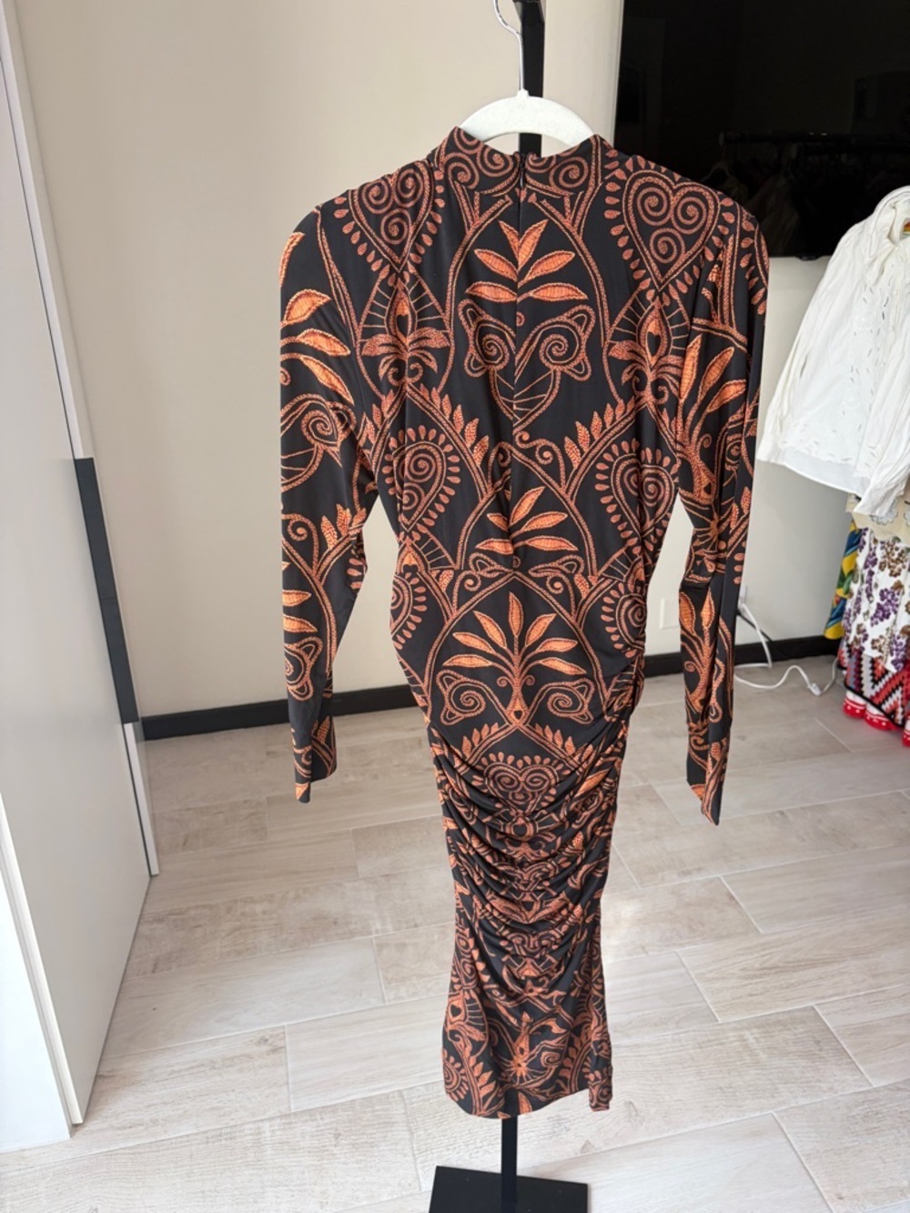 Black Cornely Ainika Jersey Midi Dress - Picture 5 of 8